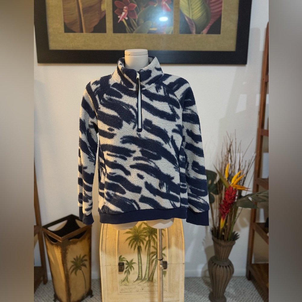 Athleta Girl Cozy Fleece Jacket XL/14 Pullover 1/4 Zip Long Sleeve Pockets